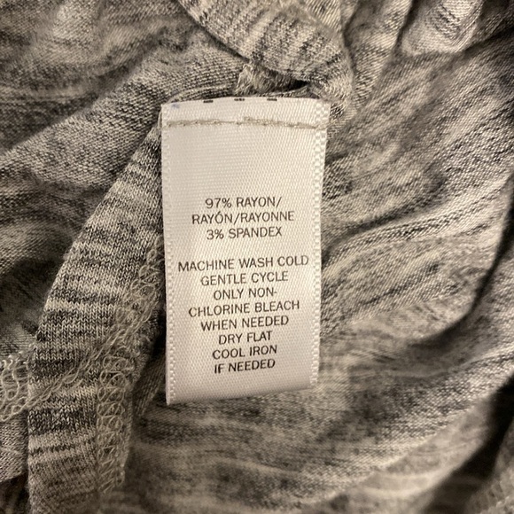 LOFT Tank Top | Flowy Space Dye Soft Knit | Gray Sleeveless Tunic Length Size M - Picture 6 of 7